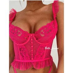 Комплект нижнего белья Belle Femme, размер 40/42, розовый