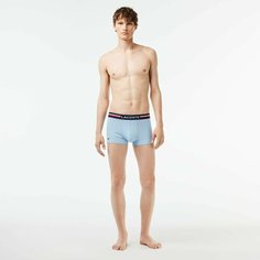 Трусы LACOSTE, комплект из 3 шт., размер TXL, голубой/синий/темно-синий