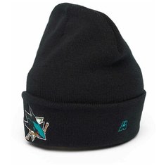 Шапка Atributika & Club San Jose Sharks, размер 55-58, черный