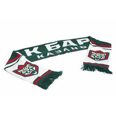 Шарф Atributika & Club ХК АК БАРС,150х18 см, зеленый/белый