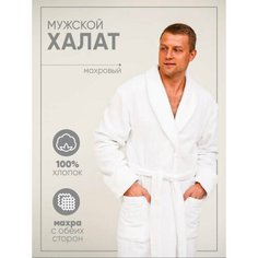 Халат , размер 54, белый Полотенца оптом