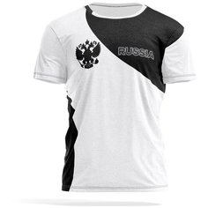 Футболка PANiN Brand, размер XXXL, белый/черный/серый