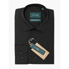 Рубашка MONDIGO приталенная с вытачками на спине SUPER SLIM FIT, размер 48, черный