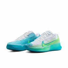 Кроссовки NIKE NikeCourt Air Zoom Vapor Pro 2, размер 38,5 EU - 7,5 US (24,5 см), зеленый, серый, голубой, желтый, черный, белый