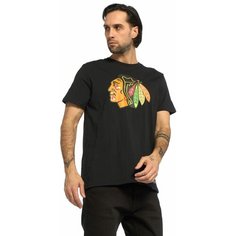 Футболка Atributika & Club Chicago Blackhawks, размер S, чёрный
