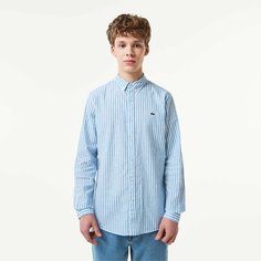 Рубашка LACOSTE, размер T41, голубой-белый