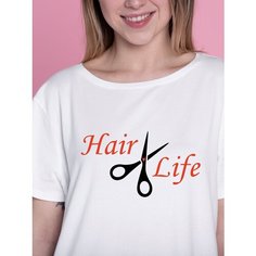 Футболка Just4you, размер 2XL, белый