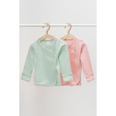 Распашонка crockid К 301975-2уп/розовый жемчуг,дымчатый нефрит, комплект из 2 шт., размер 44/68, голубой