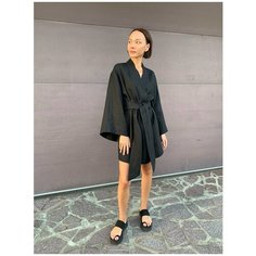 Халат-кимоно QUALITY, размер XS-M, черный
