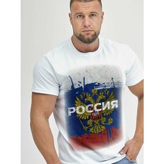 Футболка Фулпринт Россия, размер XL, белый