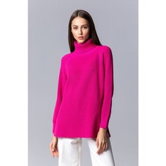 Водолазка Modclick, размер oversize, , ярко-розовый