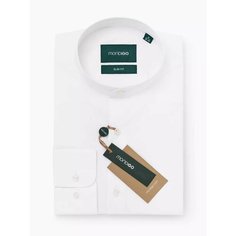 Рубашка MONDIGO классическая с воротником-стойкой и длинным рукавом SLIM FIT, размер S, белый