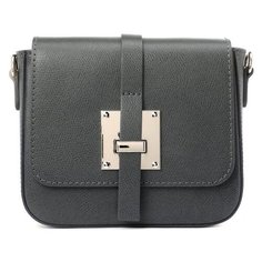 Сумка кросс-боди divas bag, фактура зернистая, темно-серый