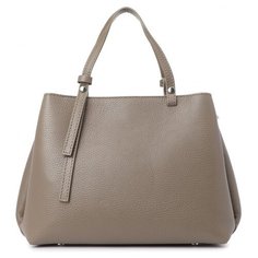 Сумка тоут divas bag, фактура зернистая, серо-коричневый