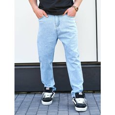 Джинсы бананы GATIN, размер 40, голубой