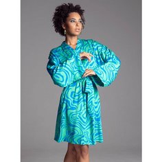 Халат MIA-AMORE, размер L/XL, бирюзовый