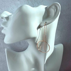 Серьги с подвесками, цепочки XUPING JEWELRY, размер 69 мм, золотой