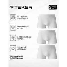 Трусы Teksa 3 пары, комплект из 3 шт., размер XL, white