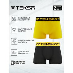 Трусы Teksa 2 пары, комплект из 2 шт., размер XL, black/yellow
