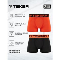 Трусы Teksa 2 пары, комплект из 2 шт., размер L, серый