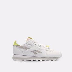 Кроссовки Reebok Classic Leather, размер 5,5 US, белый/желтый