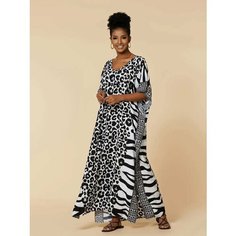 Платье MISSNATAVI, размер ONE SIZE, black/white