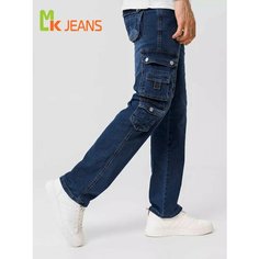 Джинсы карго MkJeans, размер 38, blue