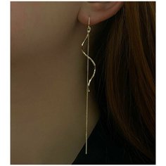 Серьги цепочки, с подвесками, размер 60 мм, золотистый Stasy CA