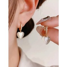 Серьги пусеты, фианит, желтый Bijou Bliss