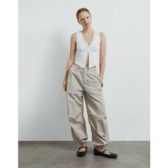 Брюки багги Gloria Jeans, размер XS/164 (38-40), бежевый