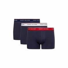 Трусы TOMMY HILFIGER 3P TRUNK, комплект из 3 шт., размер TM, синий
