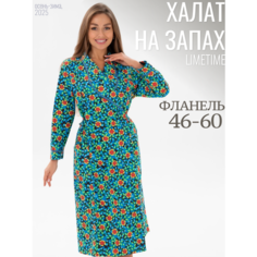 Халат ЛайМ, размер 48, бирюзовый