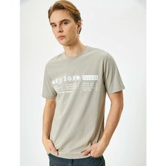 Футболка KOTON, размер M, коричневый