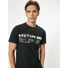 Футболка KOTON, размер M, черный