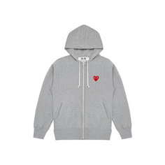 Худи Comme des Garcons PLAY PLAY Red Heart, размер L, , серый
