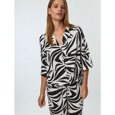 Рубашка Sela, размер M INT, белый принт графика