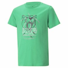 Футболка PUMA, размер 152, зеленый