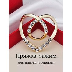 Брошь, стразы, золотистый Sv Profit