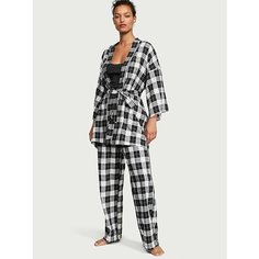Пижама Victorias Secret, размер XS/S, черный/белый