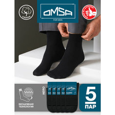 Носки Omsa, комплект, 5 пар, размер 36-38, nero