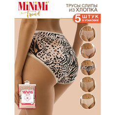 Трусы MiNiMi, комплект из 5 шт., размер 48 (L), мультиколор