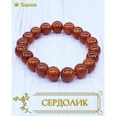 Браслет, размер 16 см, коричневый Серебряная корона