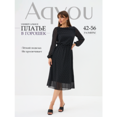 Платье AQYOU, размер 56, черный