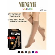 Гольфы MiNiMi, комплект, 70 den, 3 пары, размер 0 (UNI), caramello