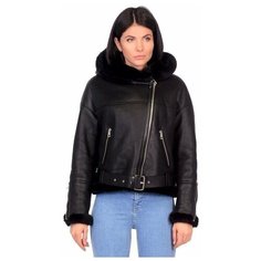 Куртка Estee exclusive Fur&Leather, размер 52, черный
