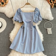 Платье , размер one size, голубой Нет бренда