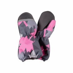 Варежки KERRY, размер 1, серый, розовый