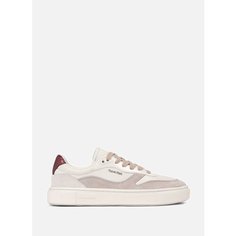 Кеды CALVIN KLEIN, размер 36 EU, бежевый/красный