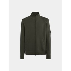 Кардиган C.P. COMPANY Lambswool Zipped, размер 54, , темно-зеленый
