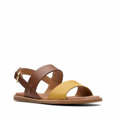 Сандалии Clarks, размер 39, коричневый/желтый